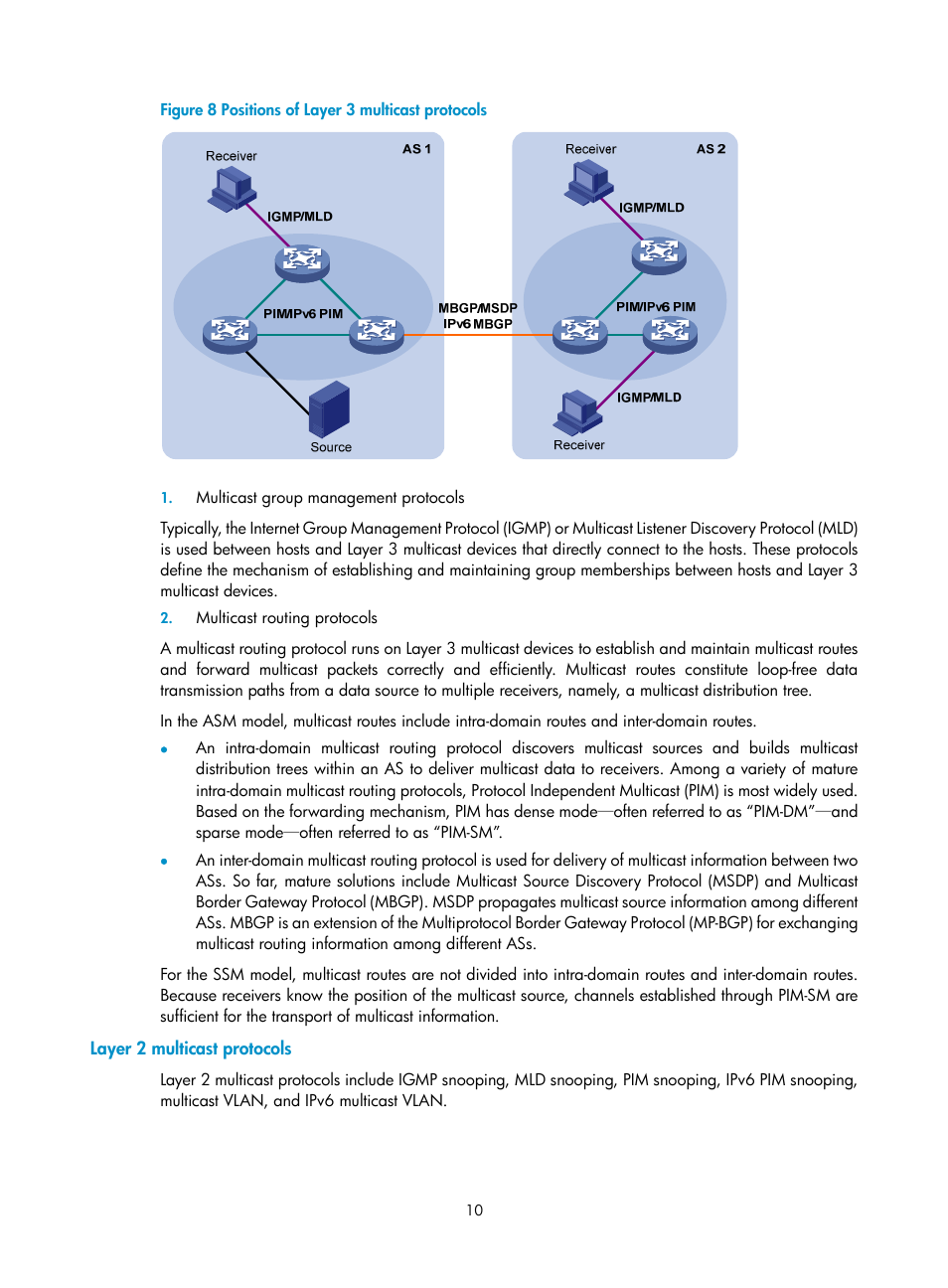 Layer 2 multicast protocols | H3C Technologies H3C S10500 Series Switches User Manual | Page 25 / 467