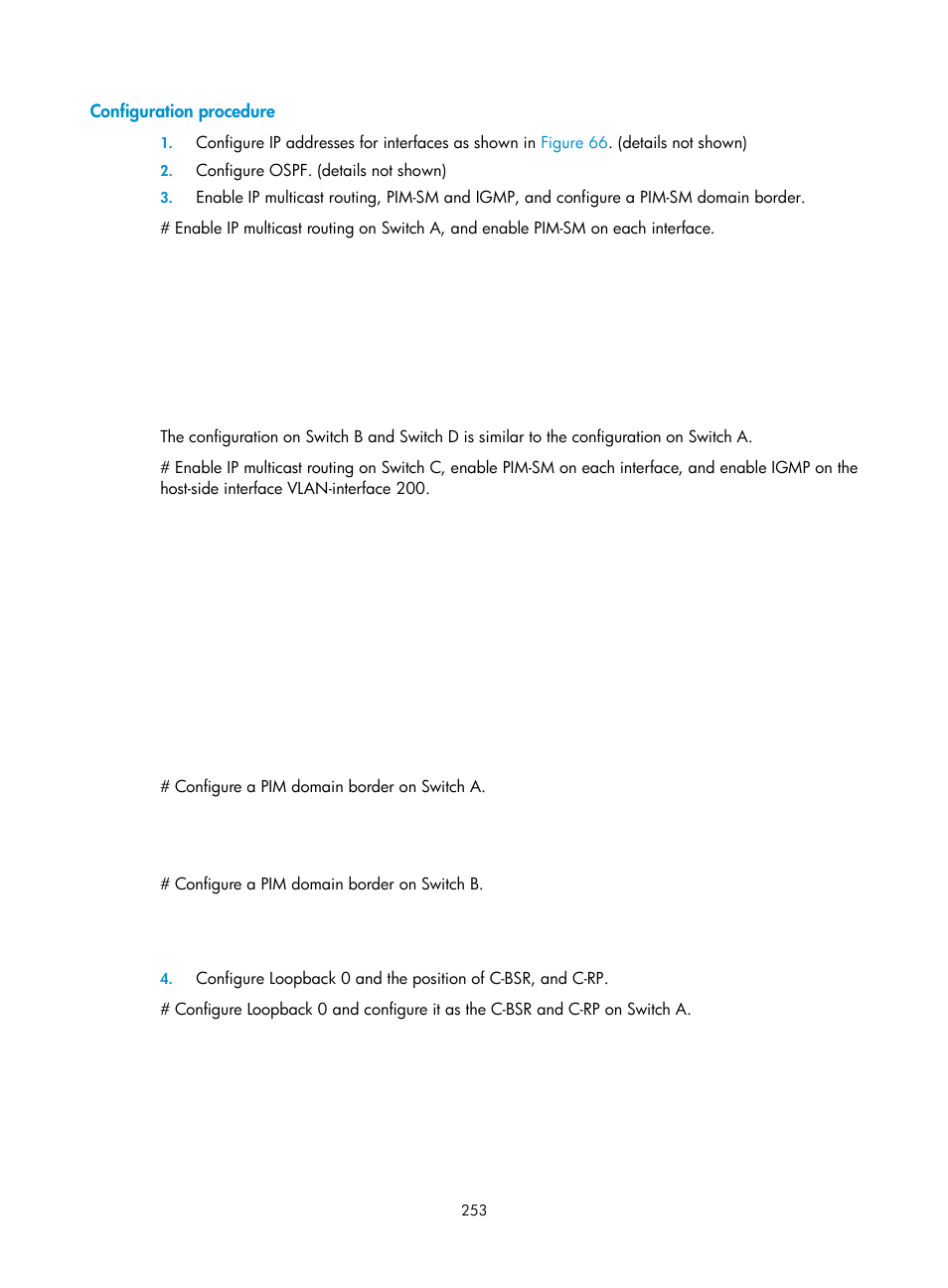 Configuration procedure | H3C Technologies H3C S10500 Series Switches User Manual | Page 268 / 467