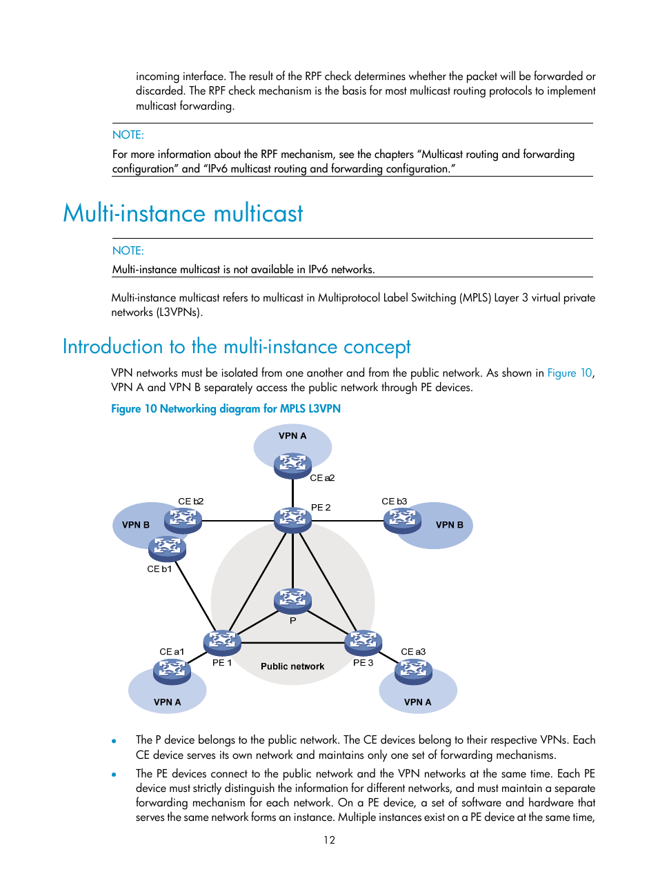 Multi-instance multicast, Introduction to the multi-instance concept | H3C Technologies H3C S10500 Series Switches User Manual | Page 27 / 467