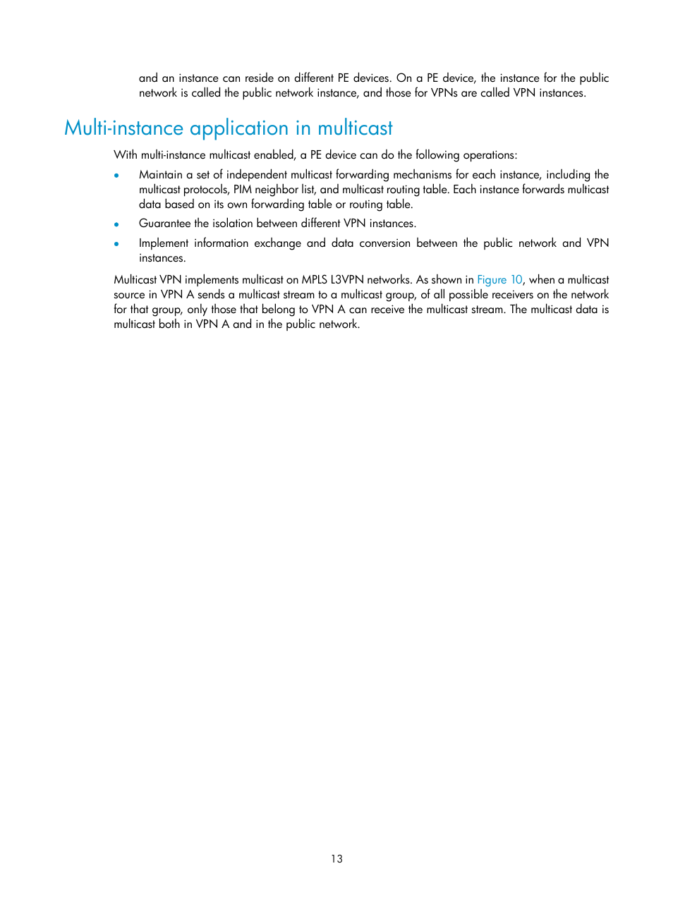 Multi-instance application in multicast | H3C Technologies H3C S10500 Series Switches User Manual | Page 28 / 467