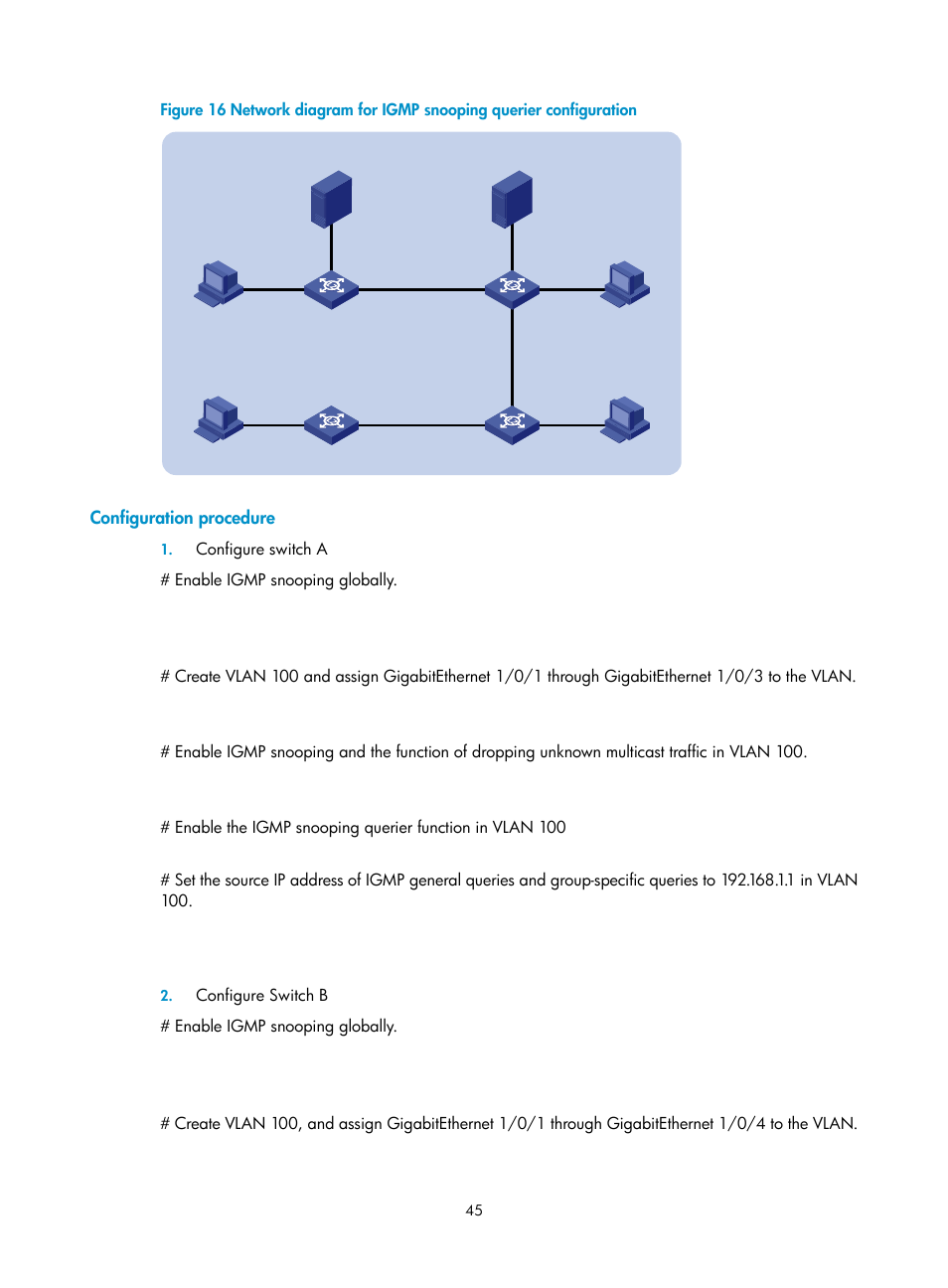 Configuration procedure | H3C Technologies H3C S10500 Series Switches User Manual | Page 60 / 467