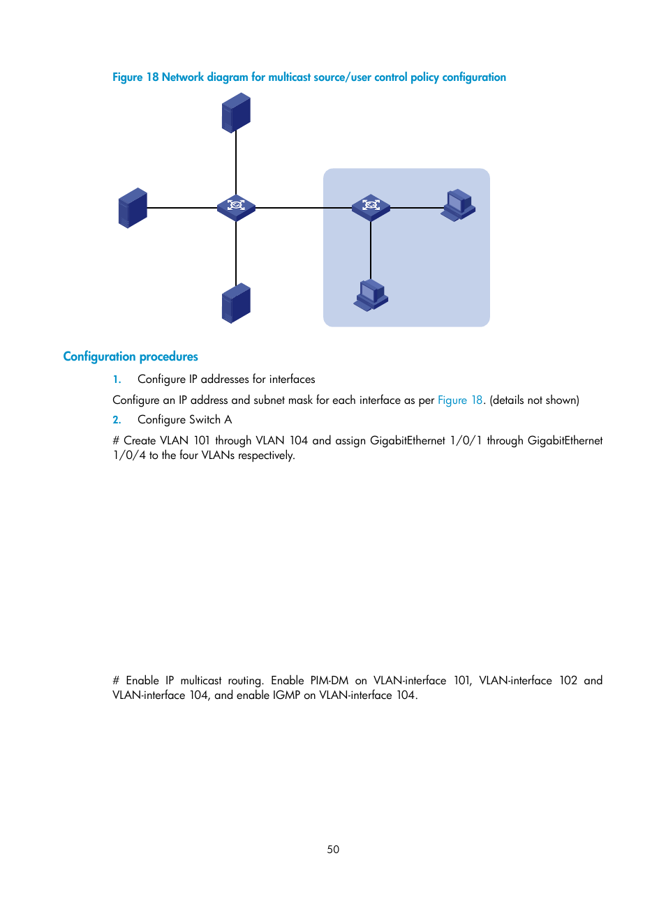 Configuration procedures | H3C Technologies H3C S10500 Series Switches User Manual | Page 65 / 467