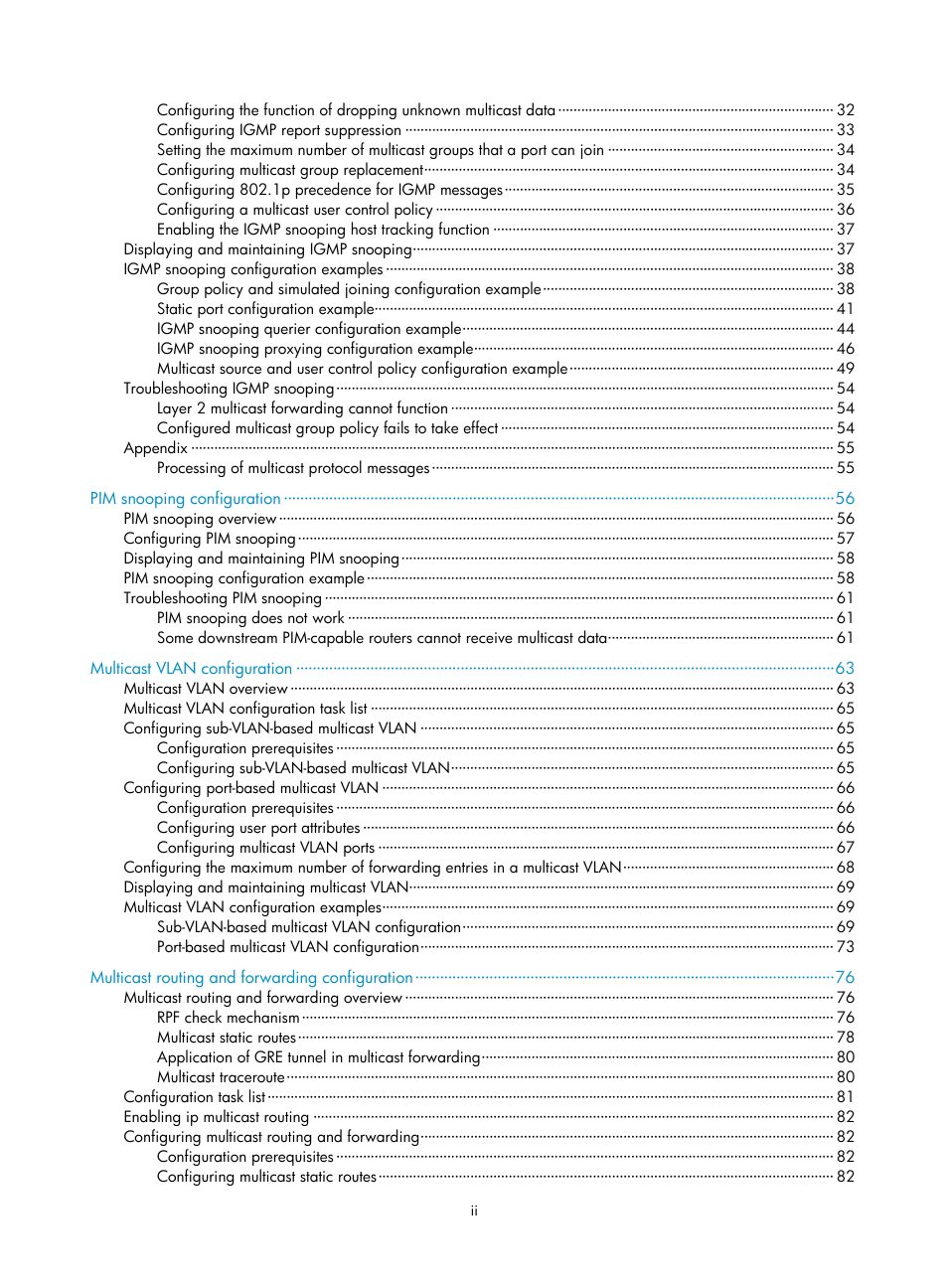 H3C Technologies H3C S10500 Series Switches User Manual | Page 7 / 467