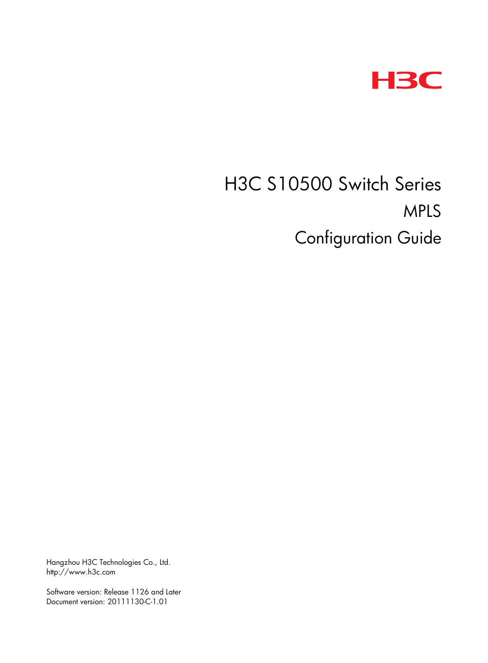 H3C Technologies H3C S10500 Series Switches User Manual | 395 pages