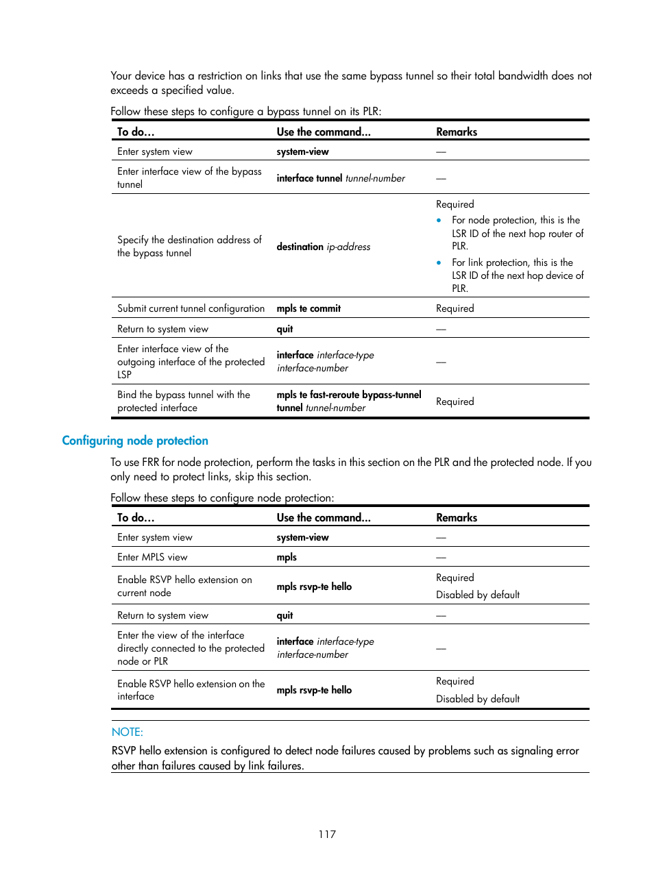 Configuring node protection | H3C Technologies H3C S10500 Series Switches User Manual | Page 128 / 395