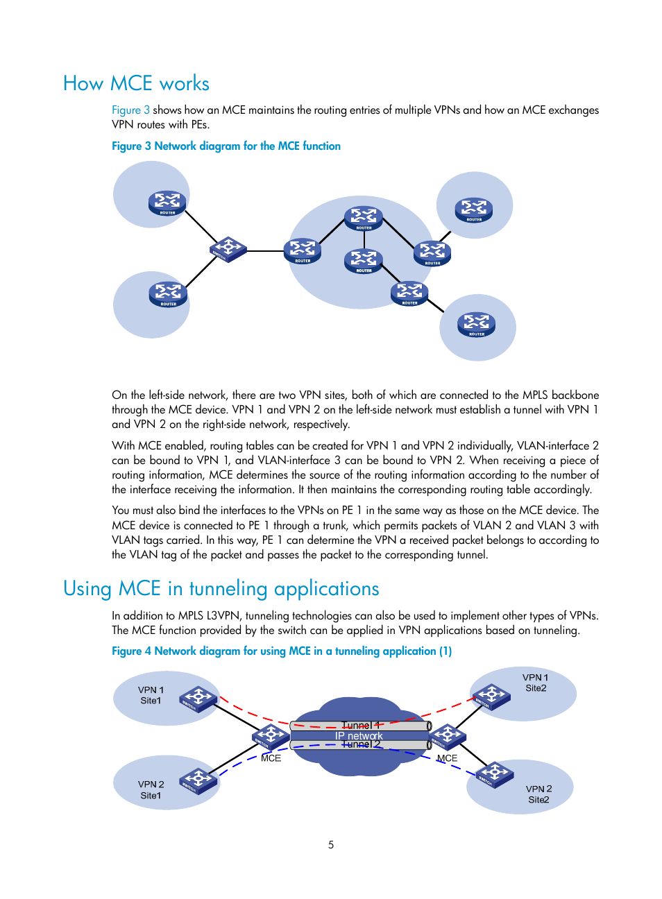 How mce works, Using mce in tunneling applications | H3C Technologies H3C S10500 Series Switches User Manual | Page 16 / 395