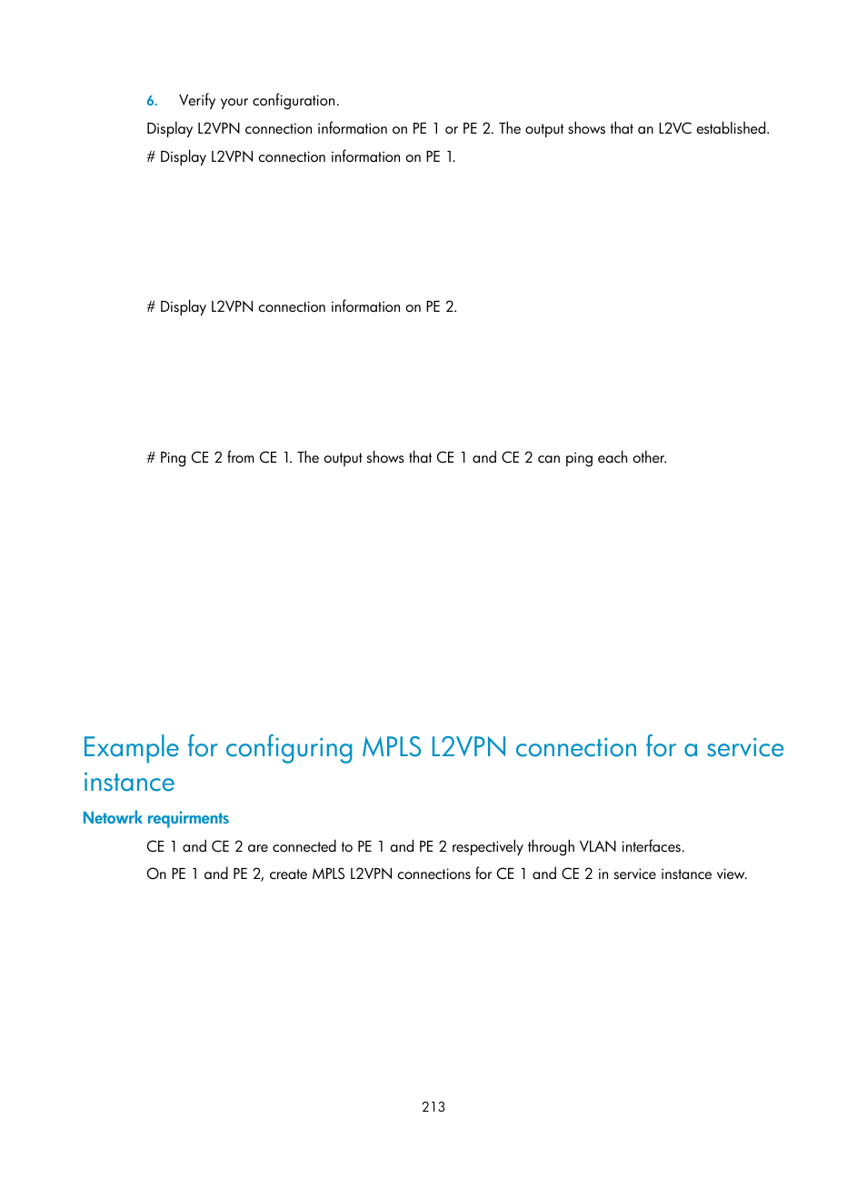 Netowrk requirments | H3C Technologies H3C S10500 Series Switches User Manual | Page 224 / 395