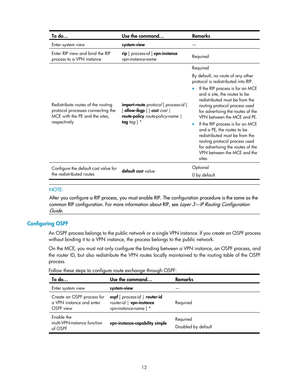 Configuring ospf | H3C Technologies H3C S10500 Series Switches User Manual | Page 23 / 395