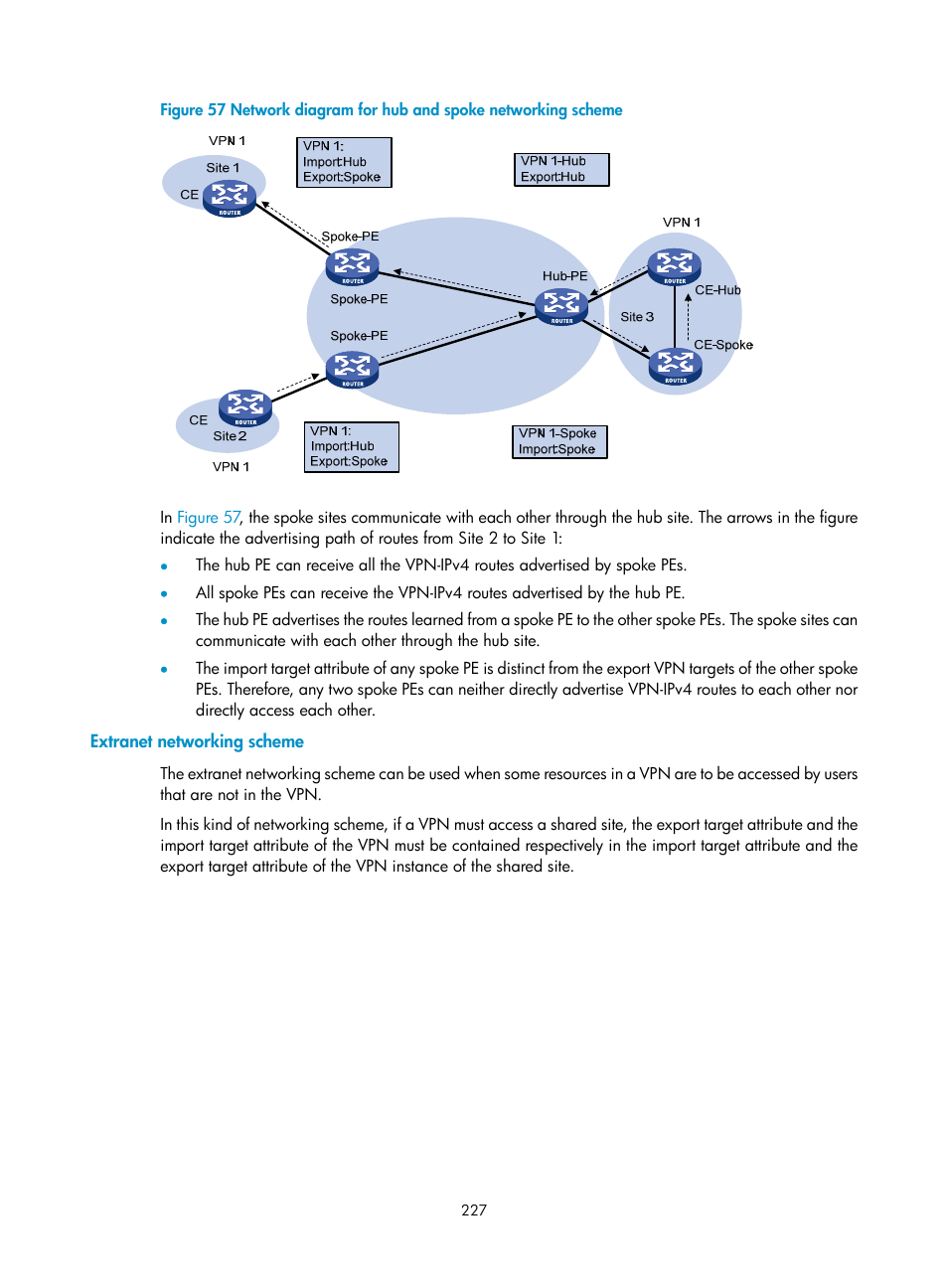 Extranet networking scheme | H3C Technologies H3C S10500 Series Switches User Manual | Page 238 / 395