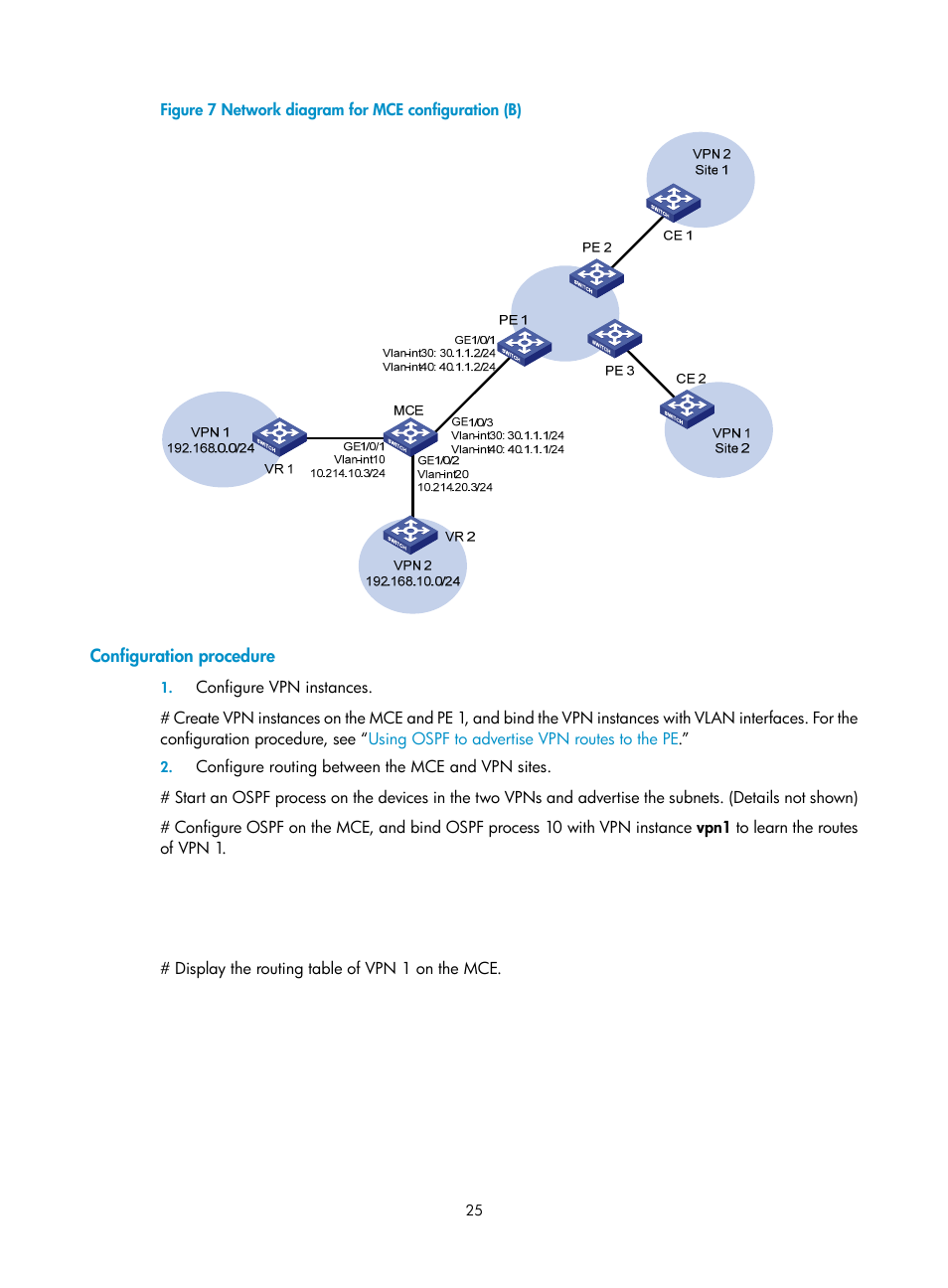 Configuration procedure | H3C Technologies H3C S10500 Series Switches User Manual | Page 36 / 395