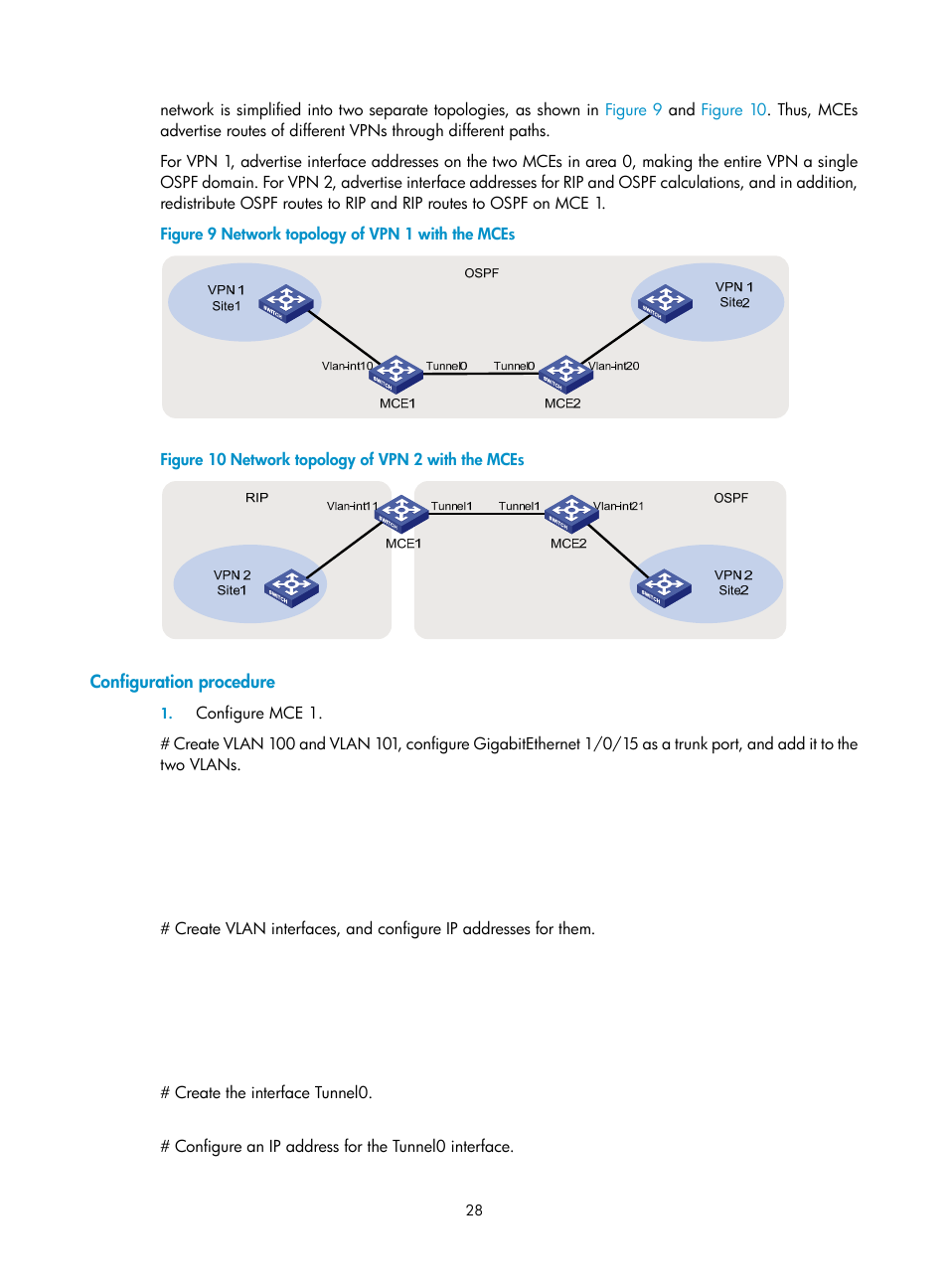 Configuration procedure | H3C Technologies H3C S10500 Series Switches User Manual | Page 39 / 395