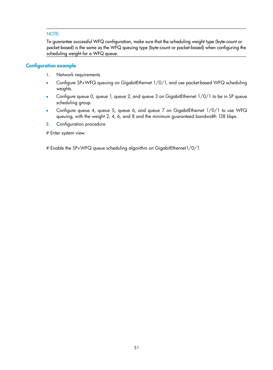 Configuration example | H3C Technologies H3C S10500 Series Switches User Manual | Page 59 / 97