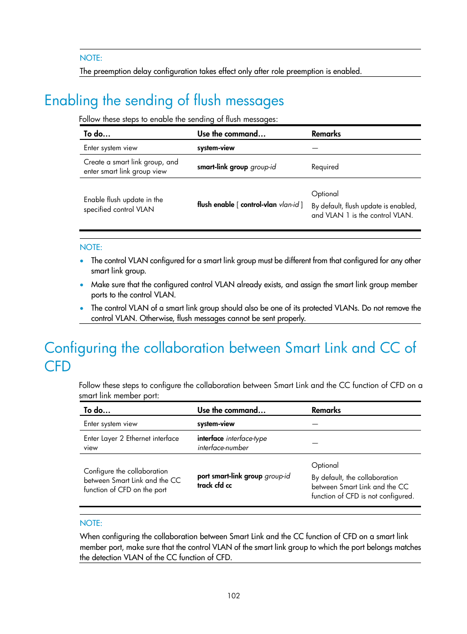 Enabling the sending of flush messages | H3C Technologies H3C S10500 Series Switches User Manual | Page 111 / 206