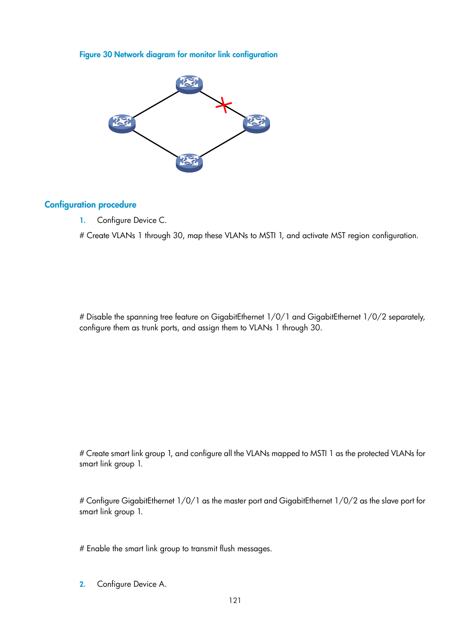 Configuration procedure, N in, Figure | H3C Technologies H3C S10500 Series Switches User Manual | Page 130 / 206