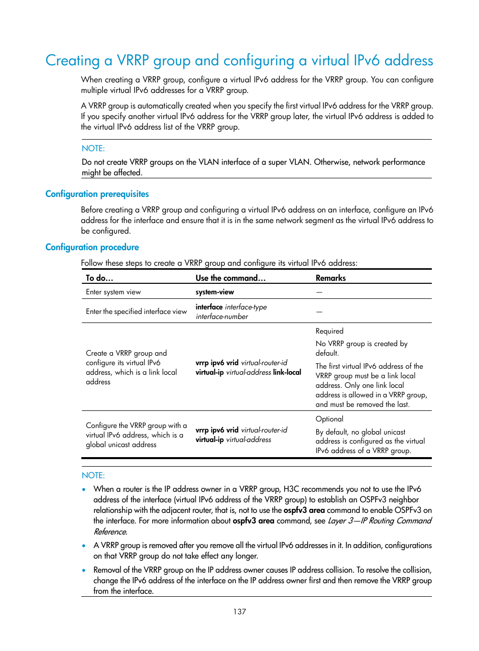 Configuration prerequisites, Configuration procedure | H3C Technologies H3C S10500 Series Switches User Manual | Page 146 / 206