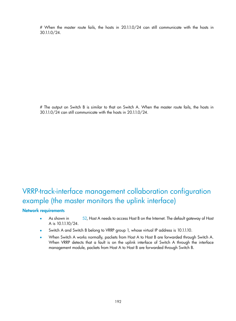 Network requirements | H3C Technologies H3C S10500 Series Switches User Manual | Page 201 / 206