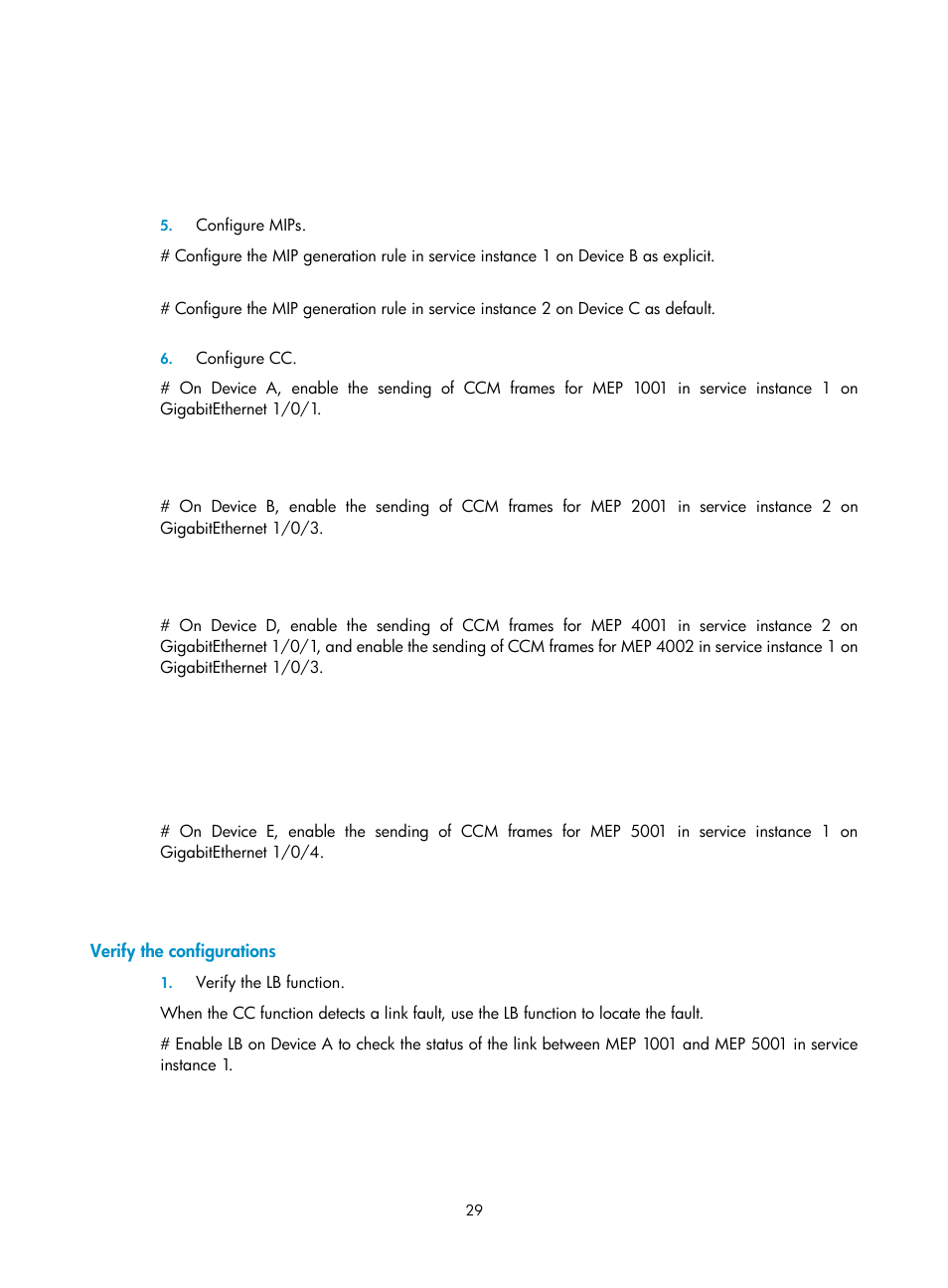 Verify the configurations | H3C Technologies H3C S10500 Series Switches User Manual | Page 38 / 206