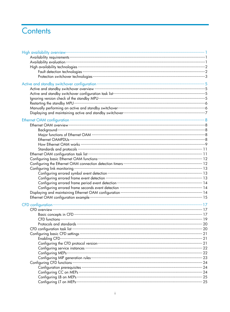 H3C Technologies H3C S10500 Series Switches User Manual | Page 6 / 206