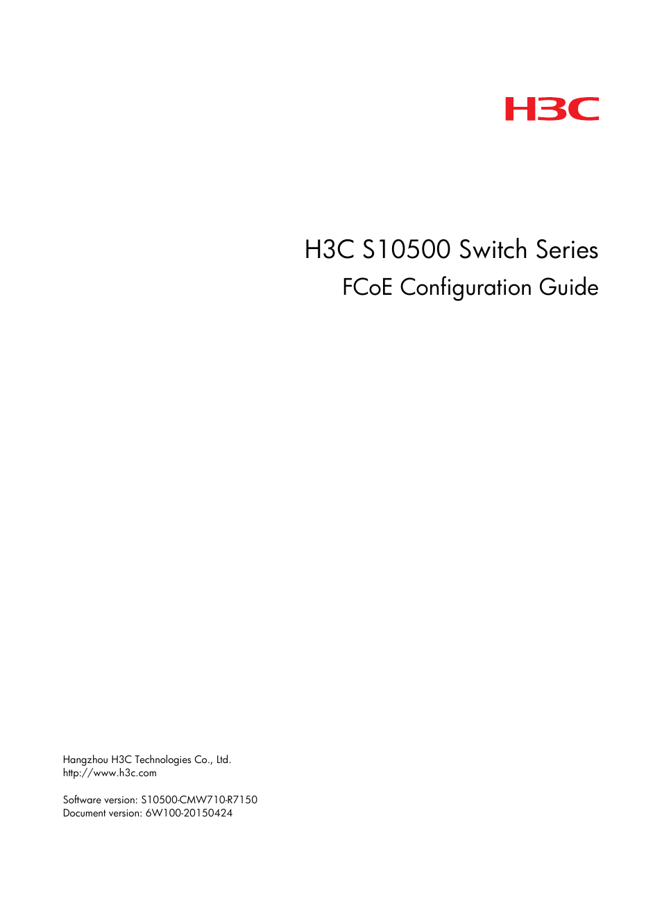 H3C Technologies H3C S10500 Series Switches User Manual | 188 pages