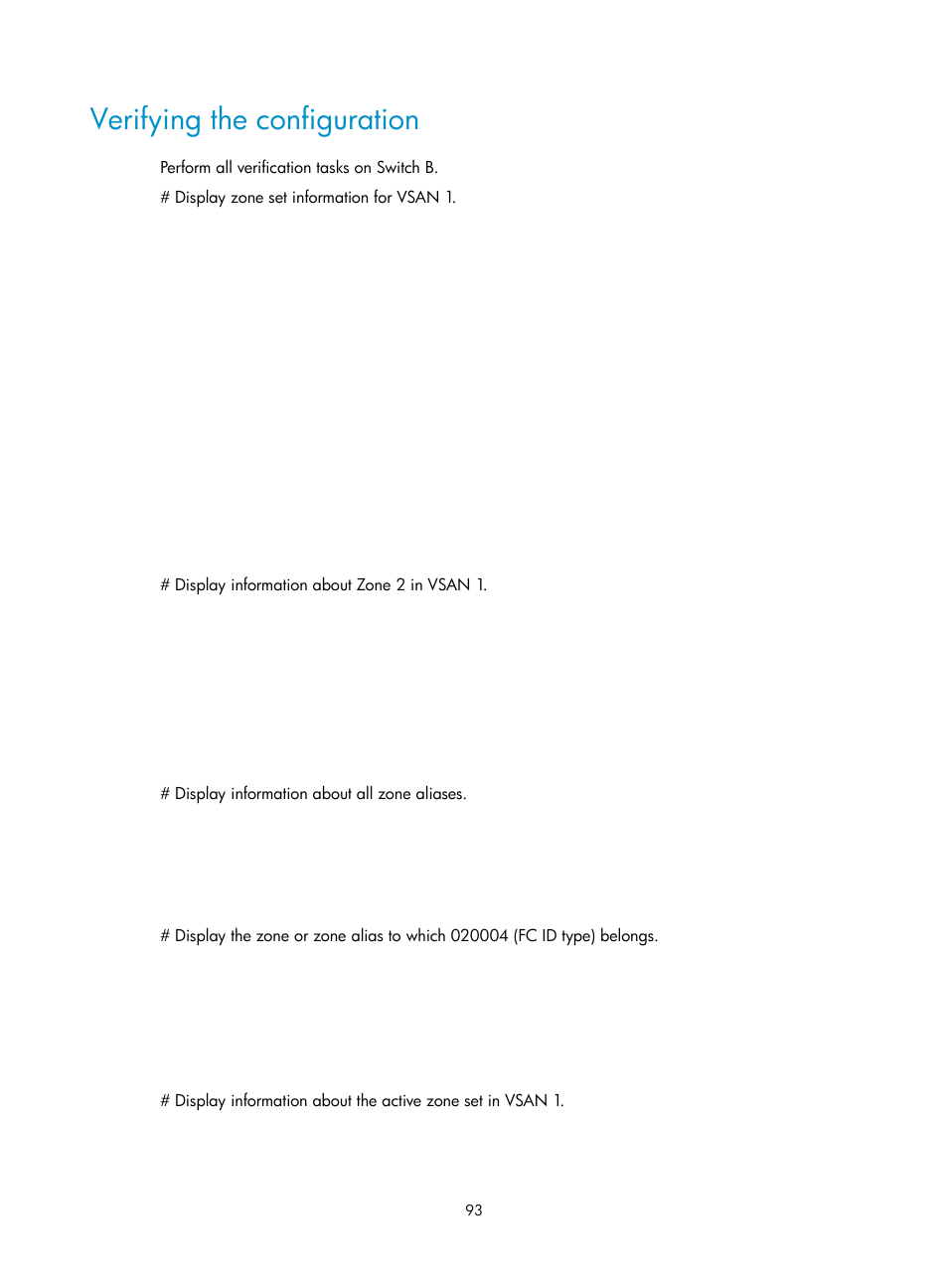 Verifying the configuration | H3C Technologies H3C S10500 Series Switches User Manual | Page 104 / 188