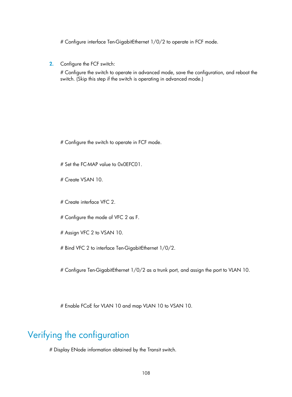 Verifying the configuration | H3C Technologies H3C S10500 Series Switches User Manual | Page 119 / 188