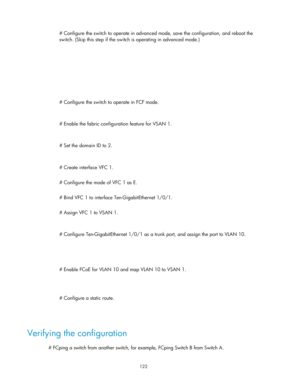 Verifying the configuration | H3C Technologies H3C S10500 Series Switches User Manual | Page 133 / 188