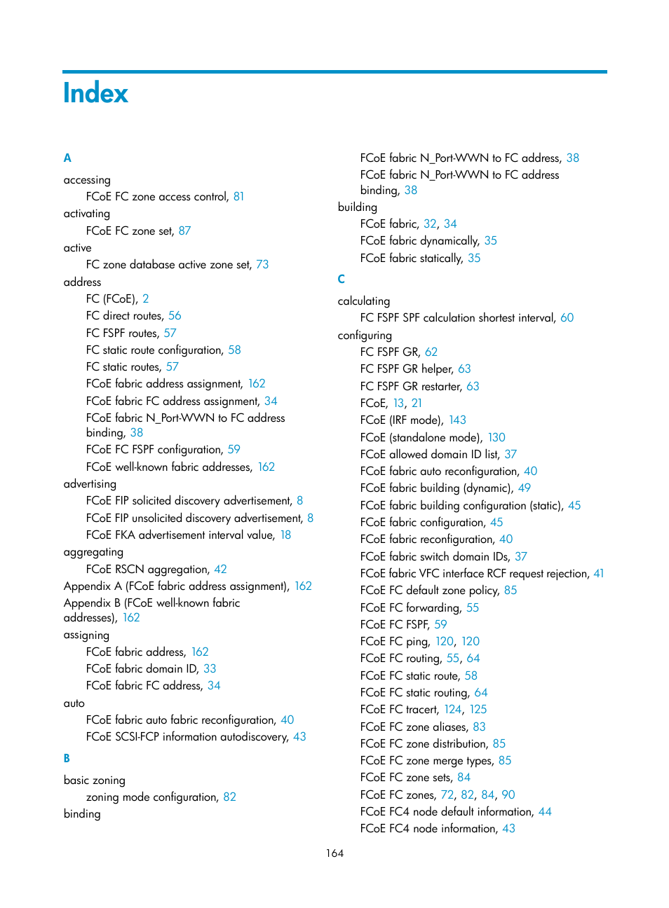 Index | H3C Technologies H3C S10500 Series Switches User Manual | Page 175 / 188