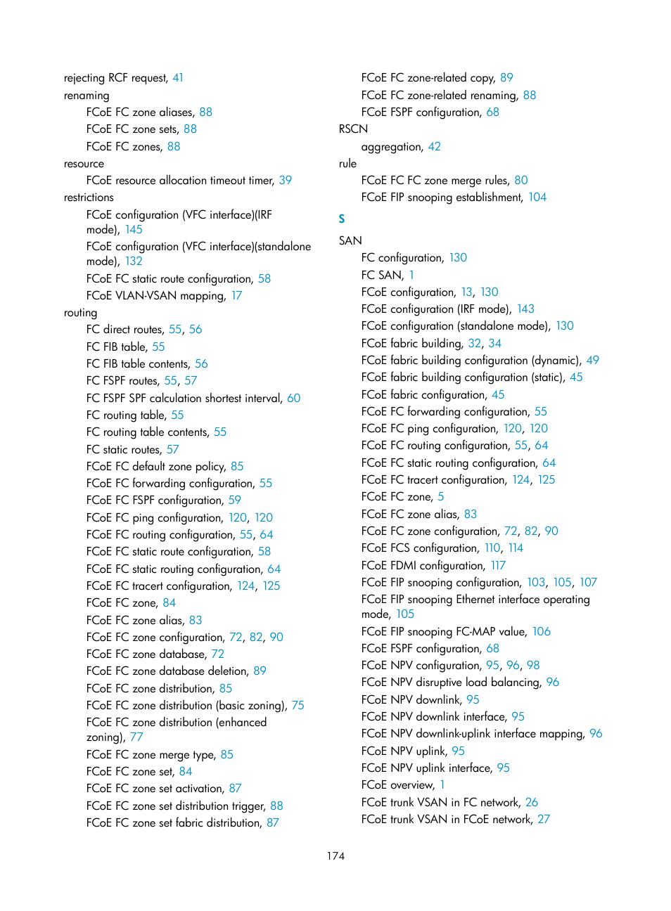 Rscn | H3C Technologies H3C S10500 Series Switches User Manual | Page 185 / 188