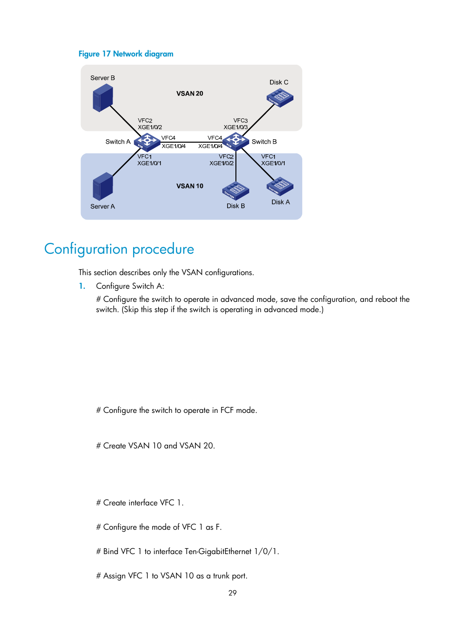 Configuration procedure | H3C Technologies H3C S10500 Series Switches User Manual | Page 40 / 188