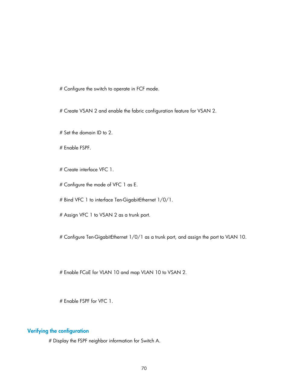 Verifying the configuration | H3C Technologies H3C S10500 Series Switches User Manual | Page 81 / 188