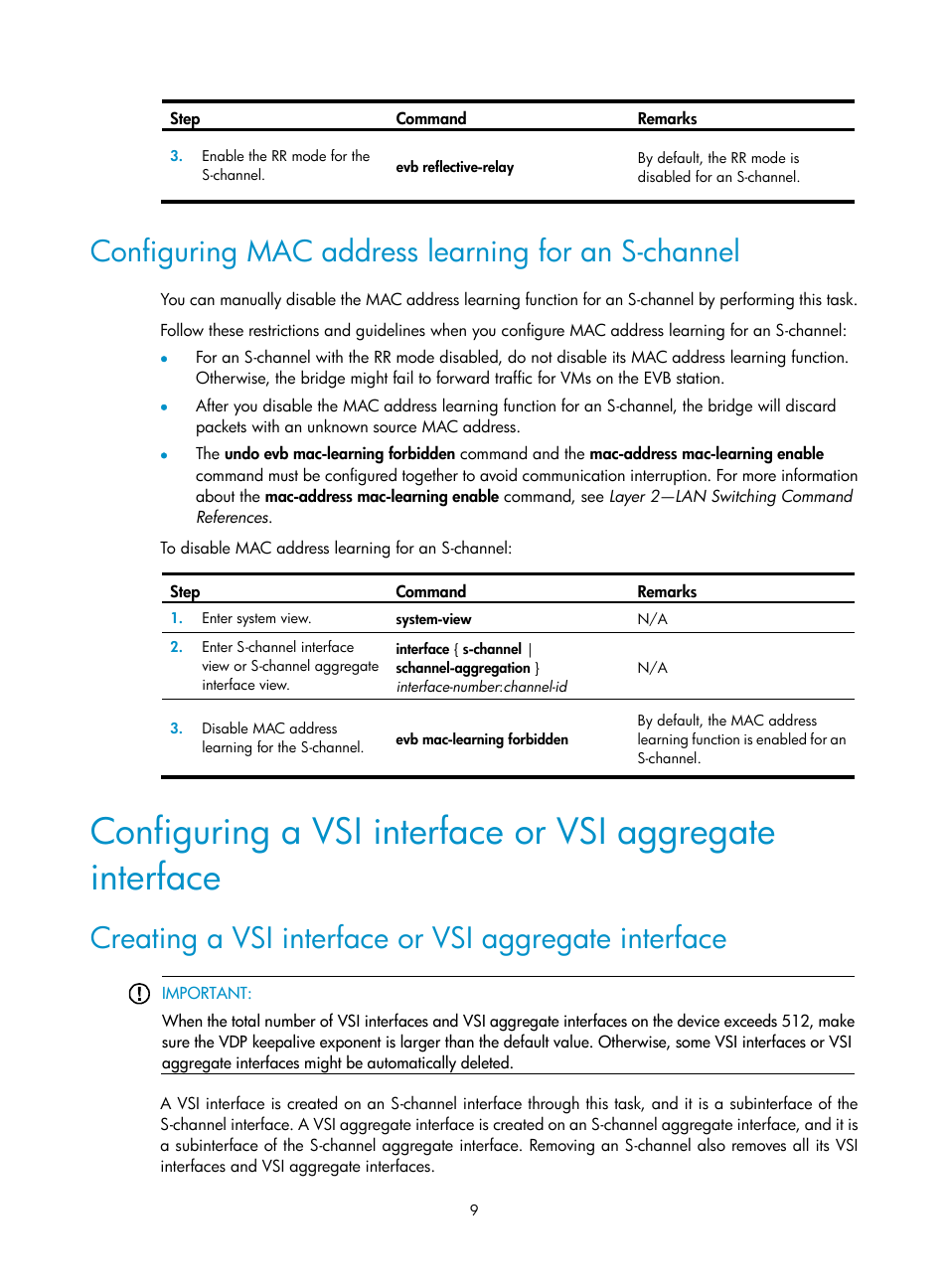 Configuring mac address learning for an s-channel | H3C Technologies H3C S10500 Series Switches User Manual | Page 16 / 26