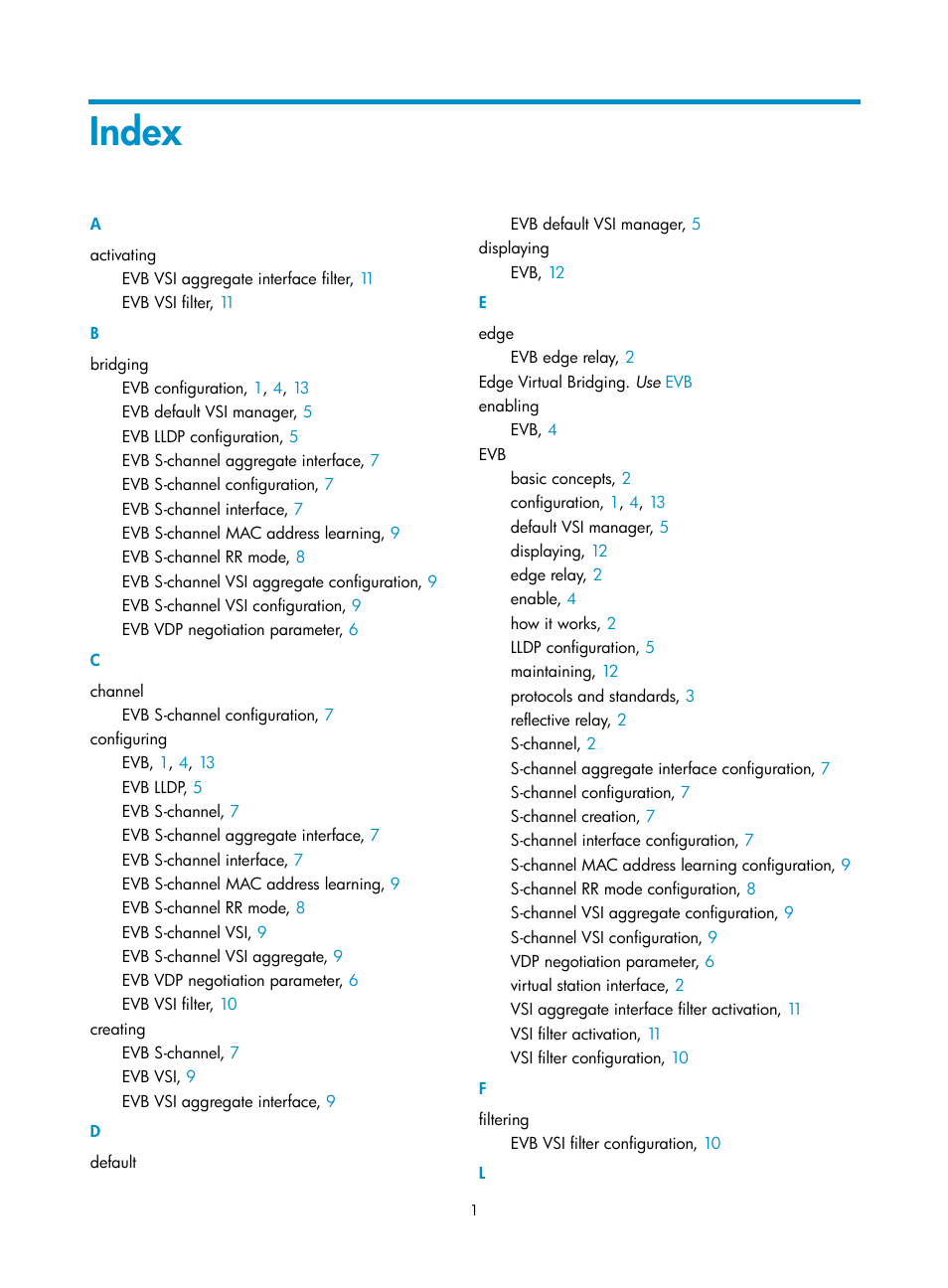 Index | H3C Technologies H3C S10500 Series Switches User Manual | Page 24 / 26