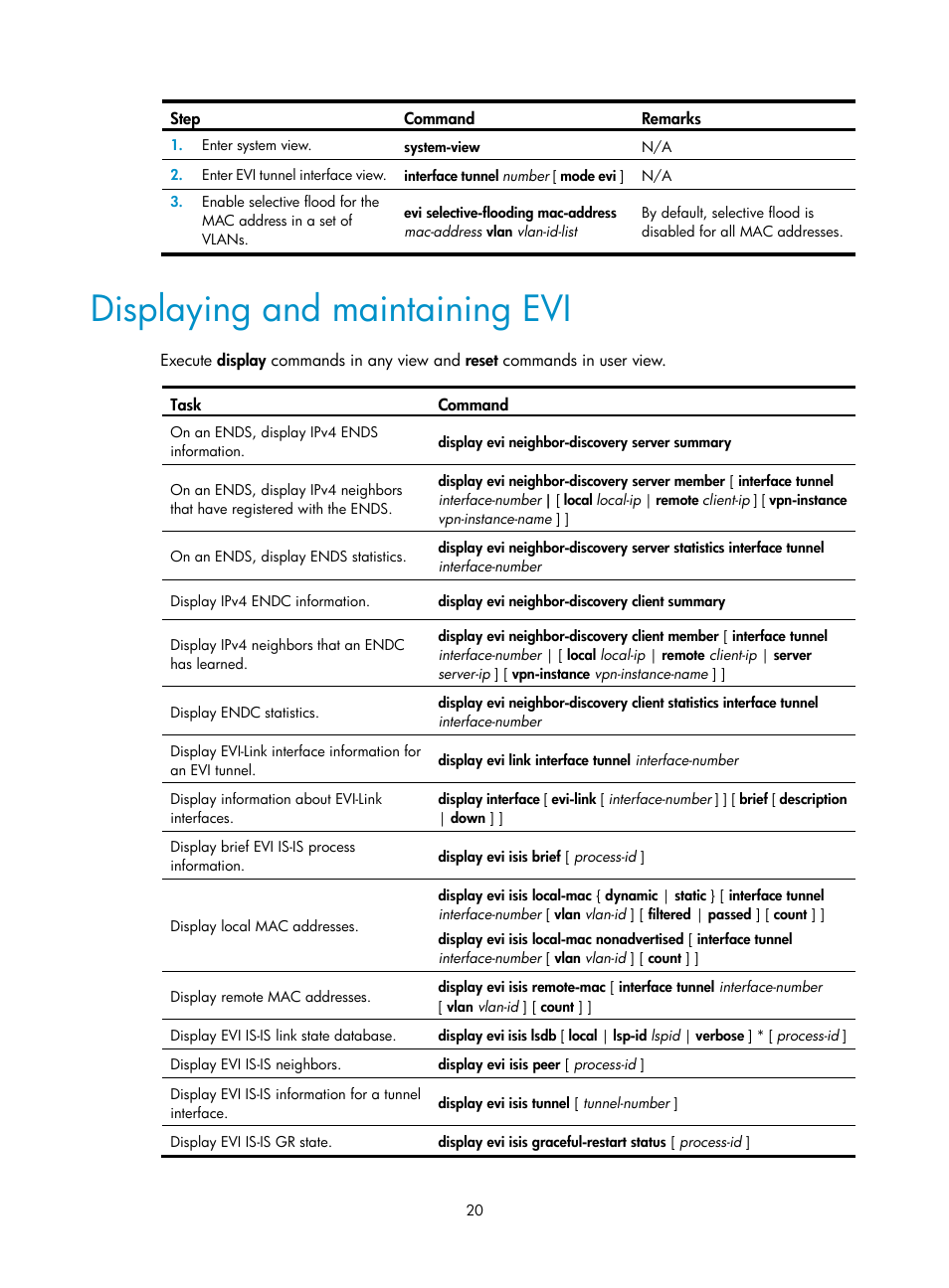 Displaying and maintaining evi | H3C Technologies H3C S10500 Series Switches User Manual | Page 27 / 44