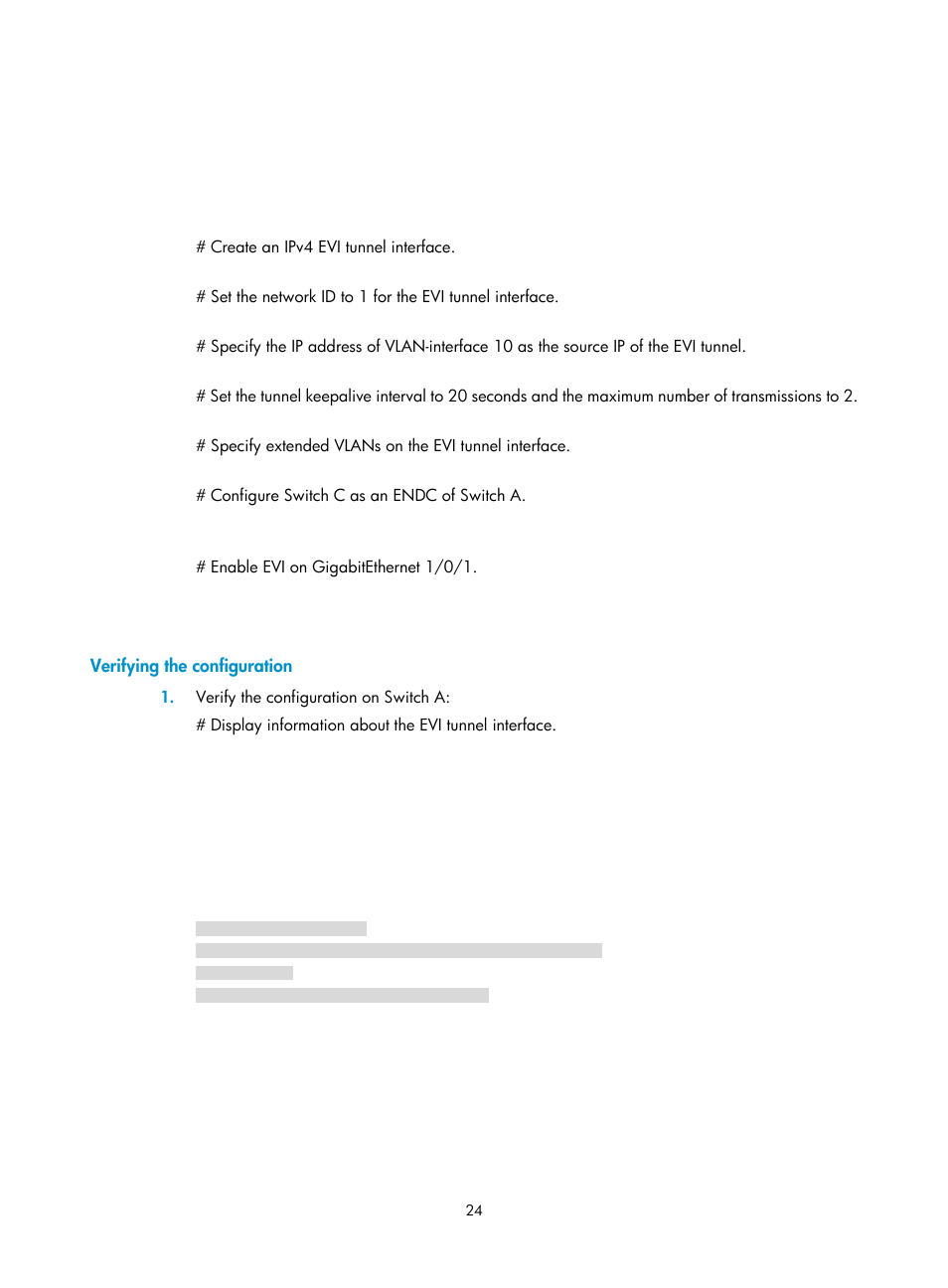 Verifying the configuration | H3C Technologies H3C S10500 Series Switches User Manual | Page 31 / 44