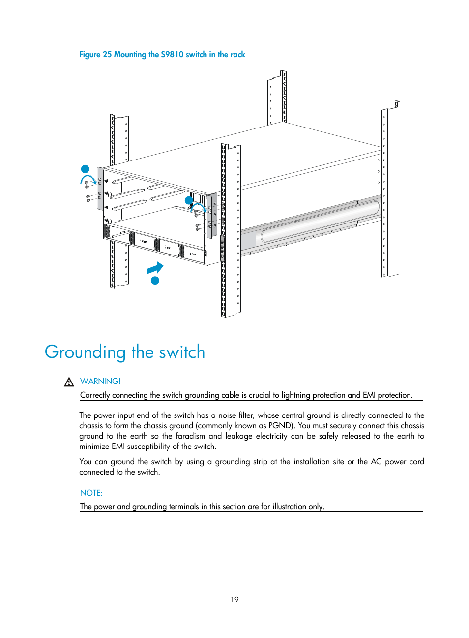 Grounding the switch | H3C Technologies H3C S9800 Series Switches User Manual | Page 27 / 82