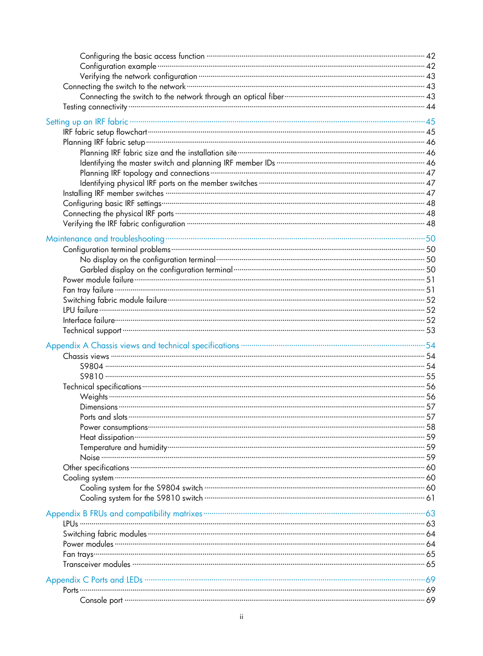 H3C Technologies H3C S9800 Series Switches User Manual | Page 7 / 82