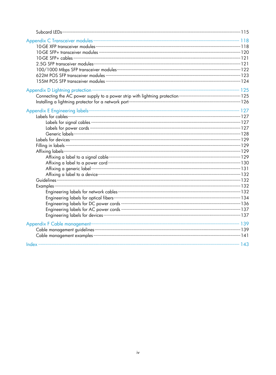 H3C Technologies H3C S9500E Series Switches User Manual | Page 10 / 154