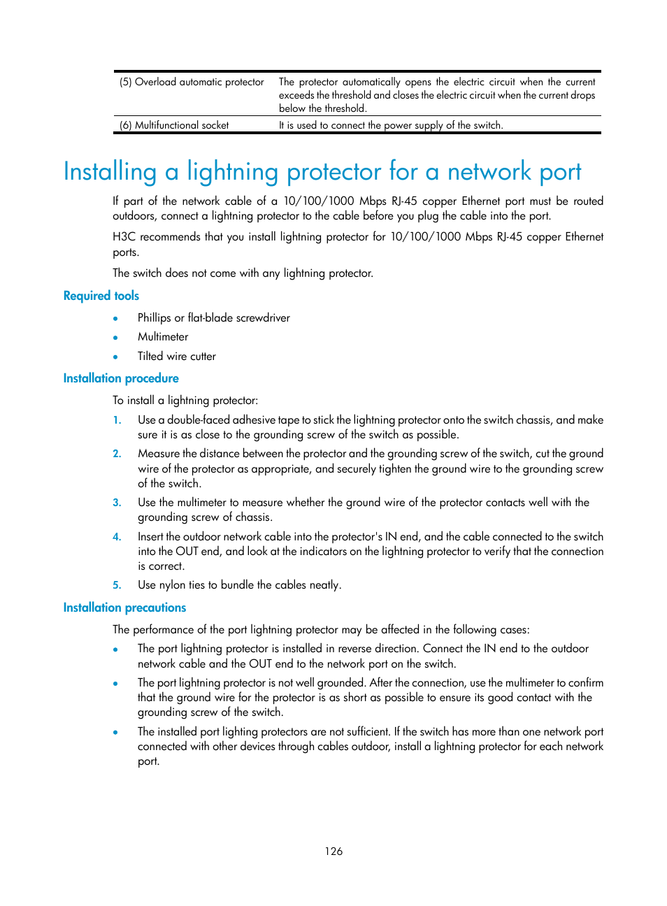Required tools, Installation procedure, Installation precautions | H3C Technologies H3C S9500E Series Switches User Manual | Page 136 / 154