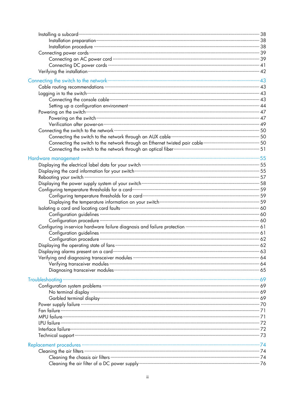H3C Technologies H3C S9500E Series Switches User Manual | Page 8 / 154