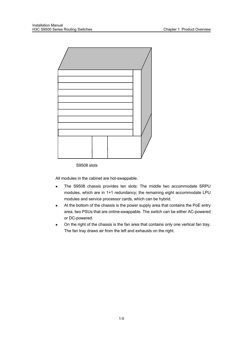 Iii. for s9508 | H3C Technologies H3C S9500 Series Switches User Manual | Page 11 / 191