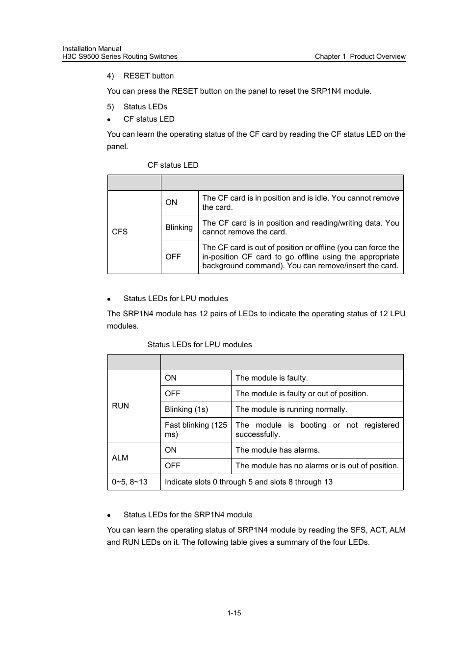 H3C Technologies H3C S9500 Series Switches User Manual | Page 21 / 191