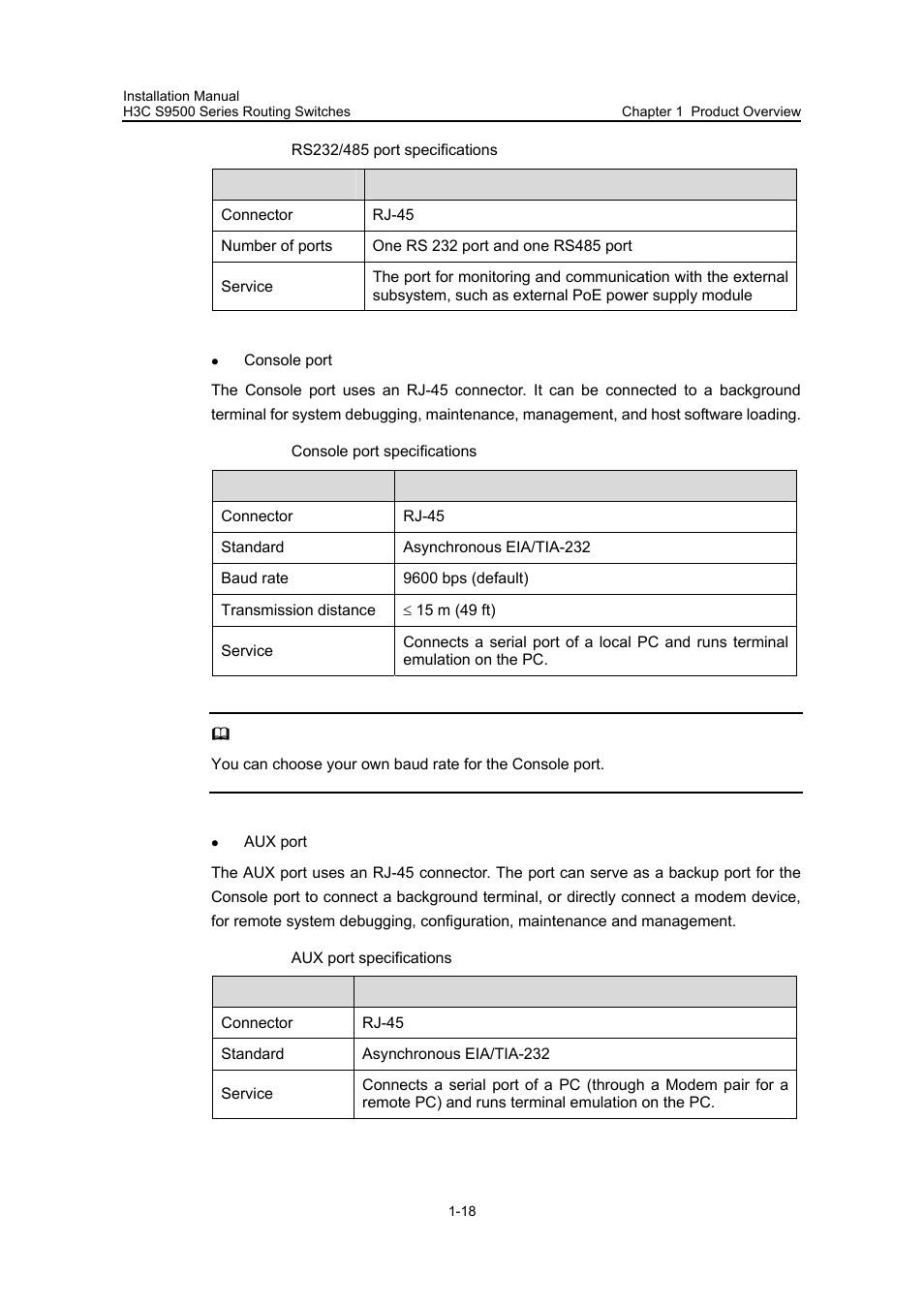 H3C Technologies H3C S9500 Series Switches User Manual | Page 24 / 191