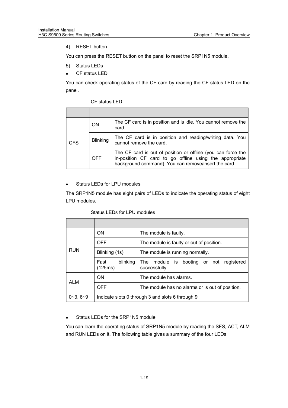 H3C Technologies H3C S9500 Series Switches User Manual | Page 25 / 191