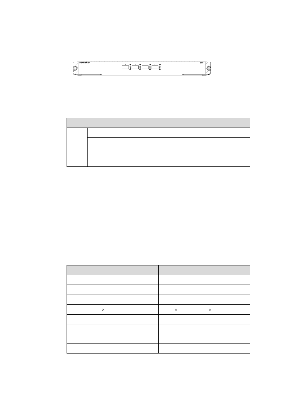 2 panel and leds, 3 matching cable, 4 xk1 module | 1 specifications, 2 panel and leds -4, 3 matching cable -4, 4 xk1 module -4, 1 specifications -4 | H3C Technologies H3C S9500 Series Switches User Manual | Page 45 / 191