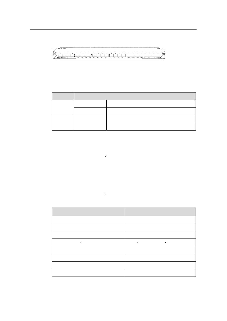 2 panel and leds, 3 matching cable, 7 fp20 module | 1 specifications, 2 panel and leds -8, 3 matching cable -8, 7 fp20 module -8, 1 specifications -8 | H3C Technologies H3C S9500 Series Switches User Manual | Page 49 / 191