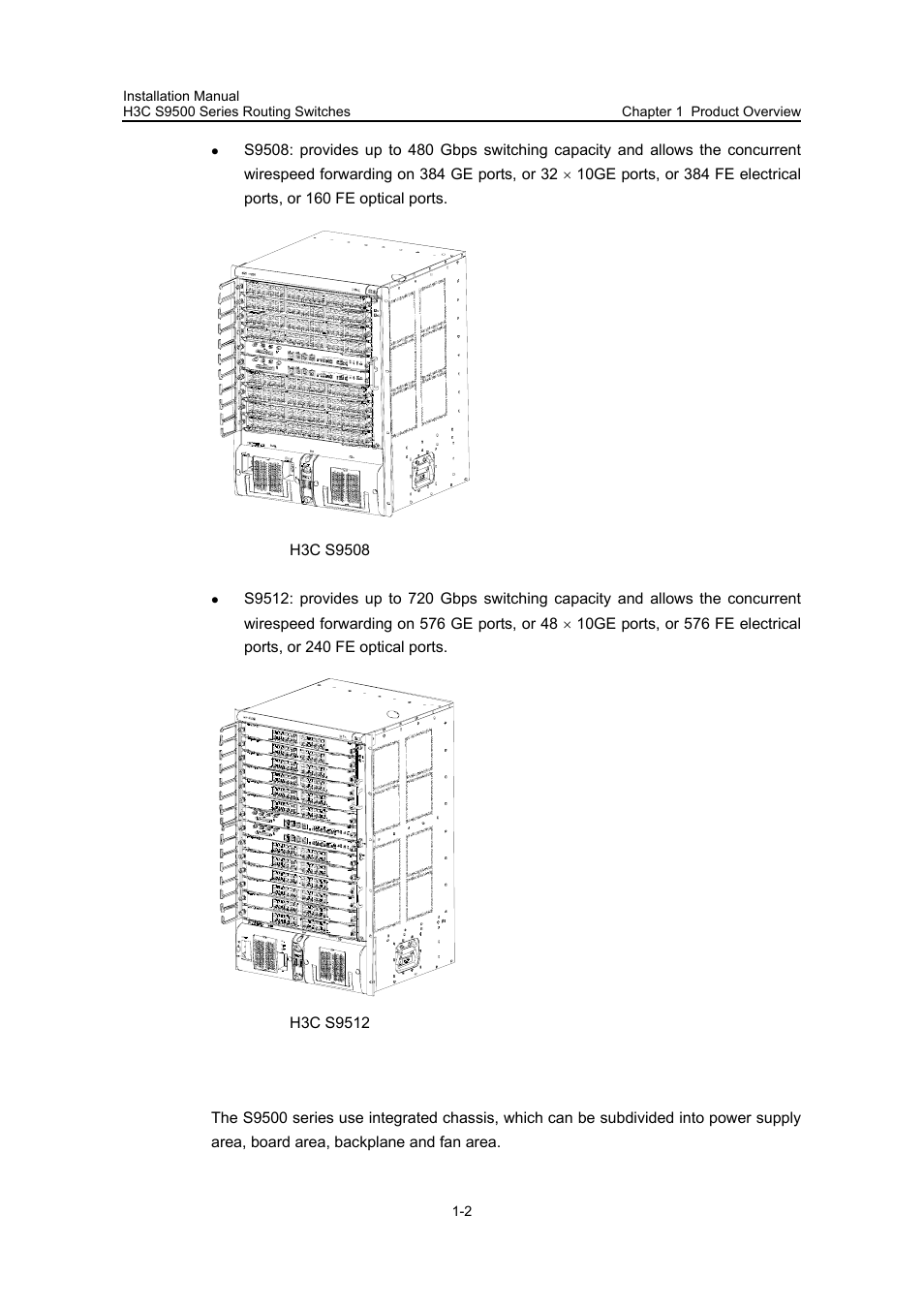 2 general architecture, 2 general architecture -2 | H3C Technologies H3C S9500 Series Switches User Manual | Page 8 / 191