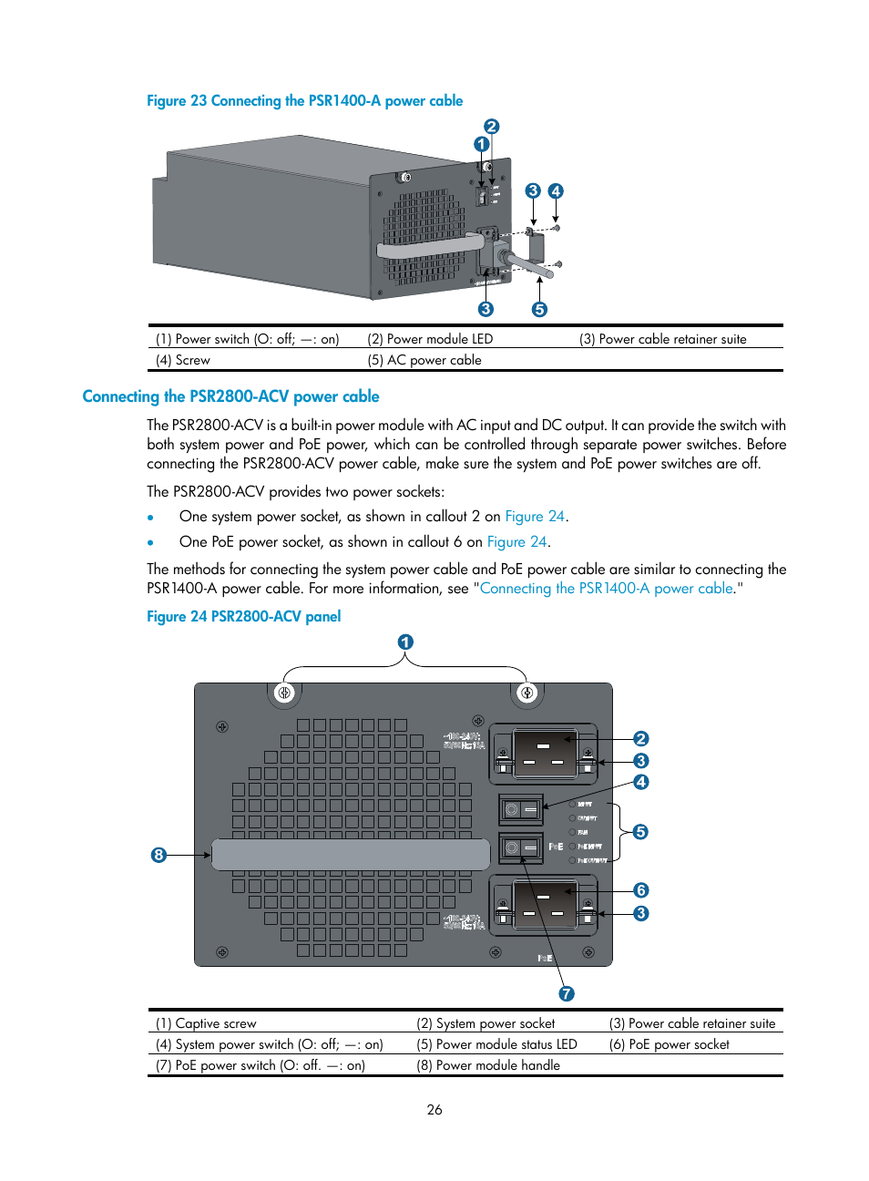 Connecting the psr2800-acv power cable | H3C Technologies H3C S7500E Series Switches User Manual | Page 37 / 165