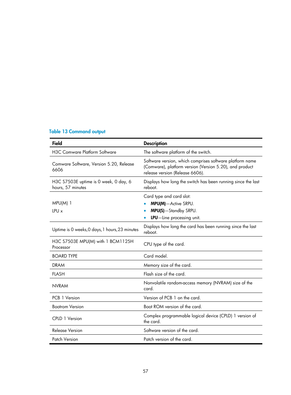 H3C Technologies H3C S7500E Series Switches User Manual | Page 68 / 165