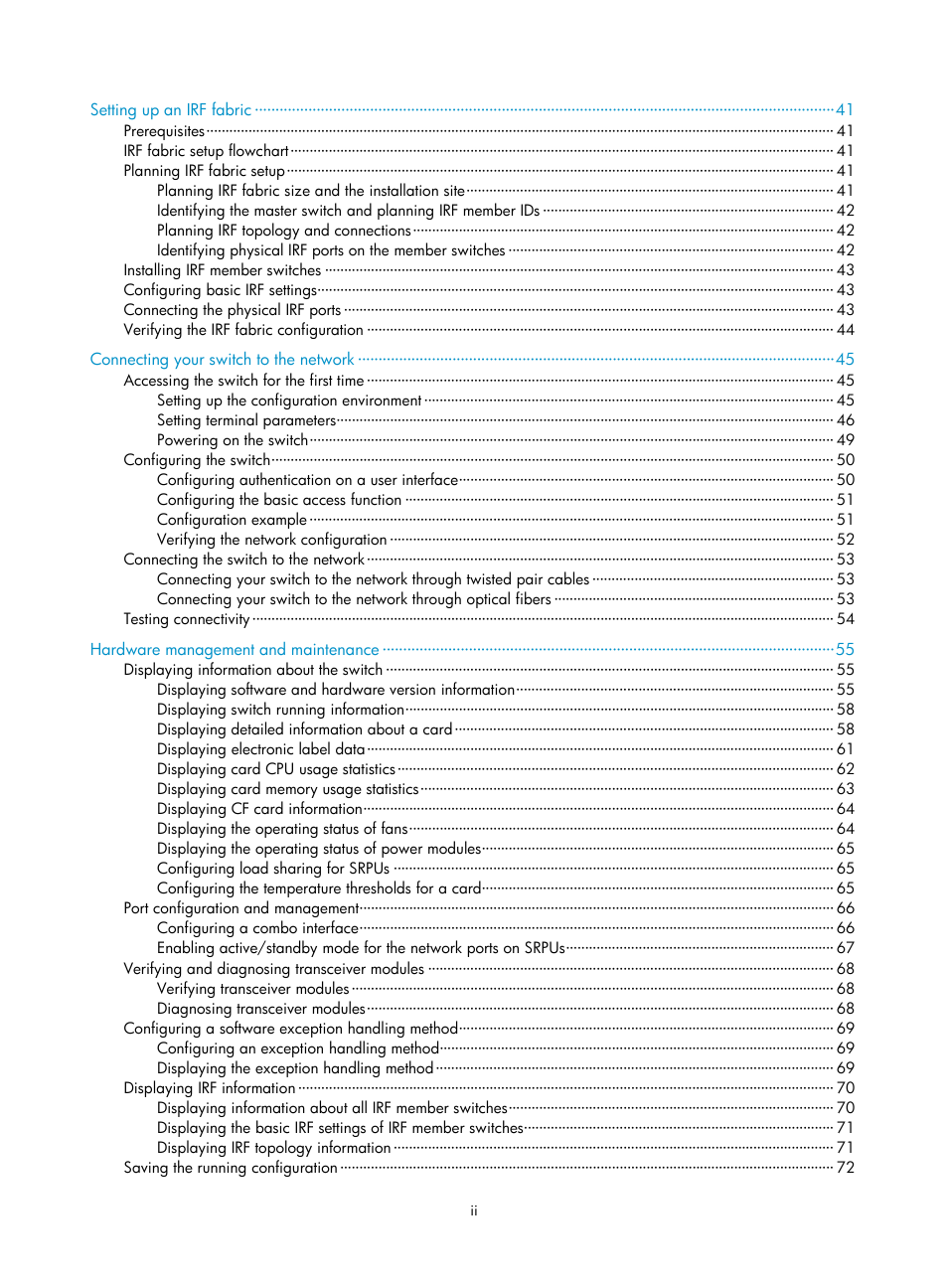 H3C Technologies H3C S7500E Series Switches User Manual | Page 9 / 165