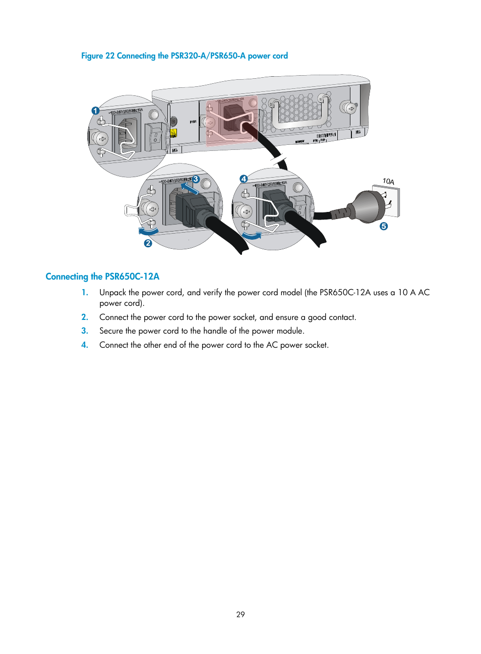 Connecting the psr650c-12a | H3C Technologies H3C S7500E Series Switches User Manual | Page 39 / 161